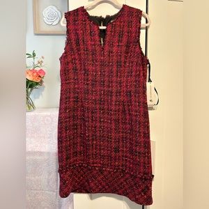 Karl Lagerfeld tweed dress red size 14 (L/XL)